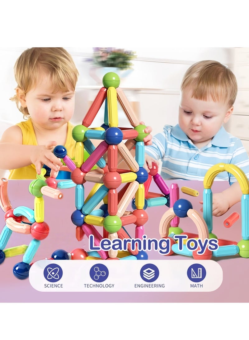 42 PCS Magnetic Building Toys With Storage Box for Kids, Magnet Blocks Sticks & Ball Creativity Game, Development Kit for Preschool Girls, Boys Ideal Gift Set - Image 3